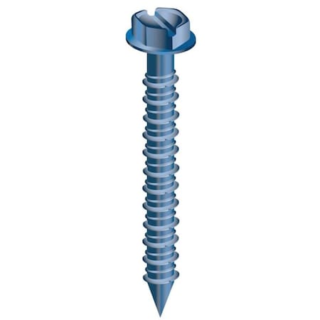 CobraTap Concrete Screw, 1/4 Dia., Flat, 3 1/4 In L